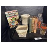 Local Dairy Bottles, McCoy Planter, Marvel Comic.