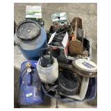 Air Tank, Tools, Cast Iron Pan, Sprayer.