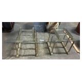 2 Glass Top End Tables.