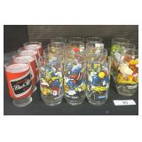 Character Glasses, Smurfs, Peanuts.