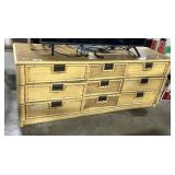 Vintage Bamboo Style Dresser.