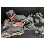 Black Lab Dog Figures Decor.
