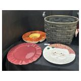 Chip & Dip Tray, Cookie Plate, Basket.