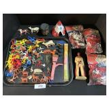 Toy Coyboys, Soldiers, Knights, Animals, Whistles.