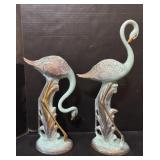 Mid Century Turquoise Flamingos.