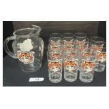 VTG Exxon Esso Glass Tumblers & Pitcher Set.