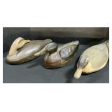 Signed Geesey Wooden & Resin Ducks.