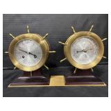 Schatz Ship Wheel Clock and Barometer.