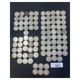 98 90% Silver Half Dollars, Franklins, Barbers.