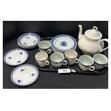 Dansk Teapot, Royal Copenhagen Plates/Cups.