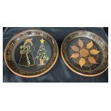 2 Breininger Redware Plates.