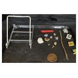 Plate Stand and Collector Pins.