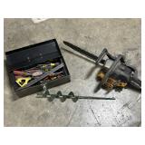 Poulan Chainsaw & Tools w/ Toolbox.