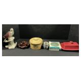 Redware Pottery Huberhaus, Fiestaware Butter Dish.