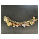 Charm Bracelet W/ 14K, 10K & Sterling Silver Charm