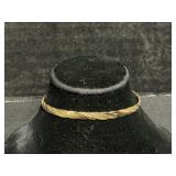 14K Gold Italian Braided Bracelet.