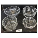 4 Cut Crystal Bowls.