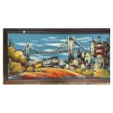 1970s Ashwood Light Up Painting Of San Francisco.