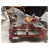 Antique Wooden Rocking Horse.