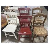 6 Wooden Chairs.
