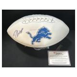 Autographed Detroit Lions Football.