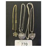 3 Sterling Silver Pendants & Charms.