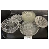 Clear Cut Crystal Bowls and Plates.