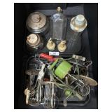 Glass Jar Mixers, Bottle, Primitive Mixers.
