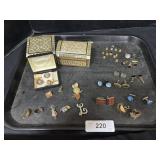 Menï¿½s Cufflinks, Pins, and Milno Menï¿½s Set.