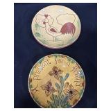2 Breininger Redware Plates.