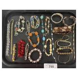 Costume Jewelry, Bracelets & Necklaces.