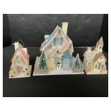 Putz Christmas Houses & Ornaments.