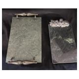 2 Marble Top Cutting Boards.