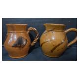 2 Breininger Redware Pitchers.