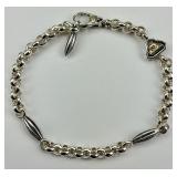 18KT Gold & Sterling Silver Caviar Bracelet.