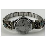 Womenï¿½s Lorus Sterling & Gemstone Accent Watch.