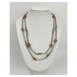 18K Gold & Sterling  Konstantino Jeweled Necklace.