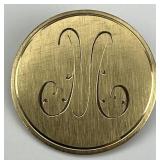 12KT G.F. Monogrammed Pin.