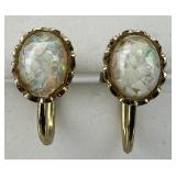 12KT Gold Fill Vintage Gemstone Earrings.