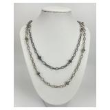 2 Sterling Silver Lagos Chain Link Necklaces.