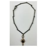 10KT Gold Sigma Tau Pendant on Sterling Chain.