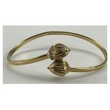 14KT Gold Open End Cuff Bracelet.