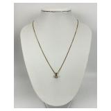 14KT Gold Diamond Pendant Necklace.
