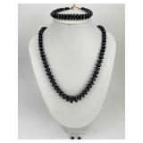 4pc 14KT Gold Accented Rondelle Glass Jewelry.