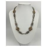 18K Gold & Sterling  Konstantino Jeweled Necklace.