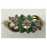 Gold Floral Cluster Ring.