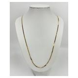14KT Gold Herringbone Chain Necklace.