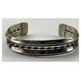 Silver Native American Style Cuff Bracelet.