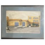 Signed Lancaster County News Co. Watercolor.