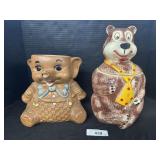 Elephant & Bear Cookie Jars,